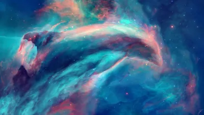 Sleek Dolphin Wallpaper Wallpaper 4K, Space category