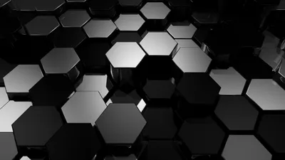 Abstract Pattern Hexagonal Abstract Wallpaper 4K 2560x1440 Abstract, 3d, Pattern, Featuring, Hexagonal, Shapes, In, Black, White, Creating, Striking, Visual, Gray, Ultrawide, QHD