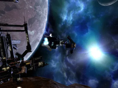 Spaceship Space Video Game Wallpaper 4K, Space category