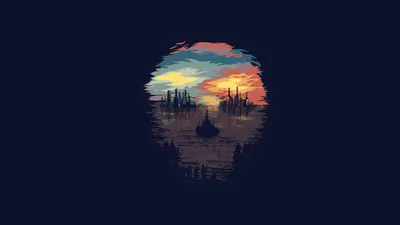 Minimalist Dark Skull Silhouette Colorful World Wallpaper 4K 1920x1080 Minimalist, Hd, Wallpaper:, Of, A, Dark, Skull, Silhouette, Colorful, Cityscape, Sunset, Inside, Gray, Yellow, Ultrawide, Full HD
