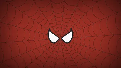Minimalist Comic Spider Man His Minimal Wallpaper 4K 1920x1080 Minimalist, Comic-style, Spider-man, Wallpaper, Featuring, His, Iconic, White, Eyes, Against, Red, Intricate, Brown, Ultrawide, Full HD