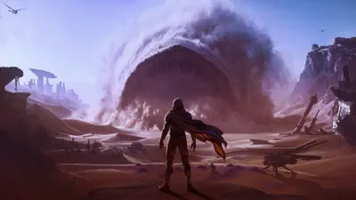 Dreamy Dune Wallpaper Nature Wallpaper 4K 3840x2160 Dune, Awakening, 4k, Ultra, Hd, Pc, Desktop, Wallpaper, Cloaked, Figure, Stands, White, Ultrawide
