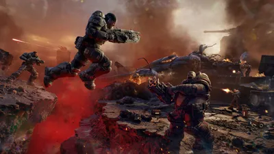 Crisp Video Wallpaper Games Wallpaper 4K 1920x1080 Hd, Pc, Desktop, Wallpaper, For, The, Video, Game, Gears, War, E-day, Scene, Gray, Ultrawide, Full HD
