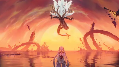 Vivid Anime Wallpaper Abstract Wallpaper 4K 2560x1440 Anime, 2560x1440, Orange, Ultrawide, QHD