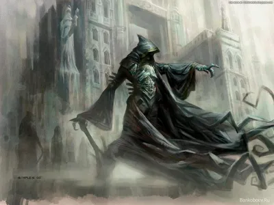 Dark Grim Reaper Like Demon Black/Dark Wallpaper 4K 1600x1200 A, Dark, And, Striking, Hd, Wallpaper:, Featuring, Grim, Reaper-like, Demon, Cloaked, Shadowy, Gray, Landscape