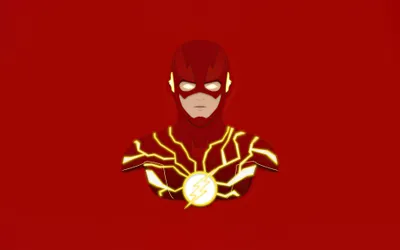 Minimalist Comics Flash Comic Bust Wallpaper 4K, Minimal category