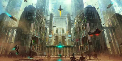 Epic Futuristic Wallpaper World Wallpaper 4K 4000x2000 Futuristic, Sci‑fi, Cityscape, With, Towering, Buildings, And, Flying, Vehicles, Depicted, Detailed, Desktop, Gray, White, Ultrawide, 4k