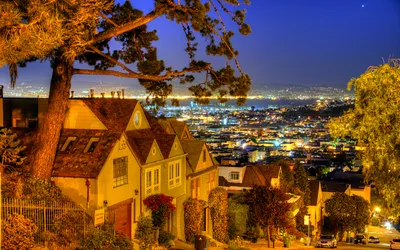 Misty Night Wallpaper World Wallpaper 4K 2560x1600 Hd, Desktop, Wallpaper, Showcasing, A, Night, View, Of, San, Francisco, Cityscape, Houses, Brown, Red, Orange, Ultrawide, QHD