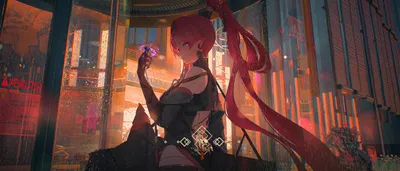 Sleek Anime Wallpaper Abstract Wallpaper 4K 3360x1440 Anime, 3360x1440, Pink, Brown, Purple, Ultrawide, QHD