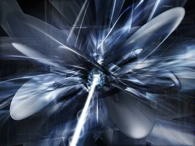 Abstract Blue Flower Abstract Wallpaper 4K 1600x1200 Abstract, Hd, Desktop, Wallpaper, Featuring, A, Blue, Flower-like, Design, Dynamic, Shapes, Textures, White, Gray, Landscape