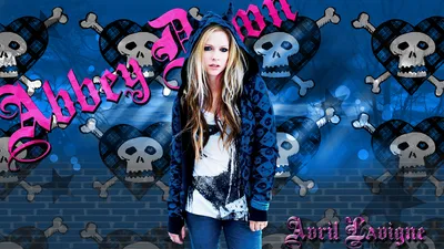 Avril Lavigne Blue Adorned Abstract Wallpaper 4K 1920x1080 Hd, Desktop, Wallpaper, Featuring, Avril, Lavigne, Set, Against, Blue, Adorned, Skulls, Vibrant, Brown, Ultrawide, Full HD