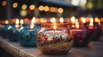 Bright Vibrant Wallpaper Abstract Wallpaper 4K 2912x1632 A, Vibrant, Collection, Of, Decorative, Candles, Lit, With, Warm, Flames, Surrounded, Softly, White, Gray, Ultrawide, QHD