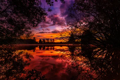 Depicting Breathtaking Sunrise Tranquil Nature Wallpaper 4K 5934x3956 Hd, Desktop, Wallpaper, Depicting, A, Breathtaking, Sunrise, Over, Tranquil, Lake, Framed, Silhouettes, Brown, Landscape, 4k