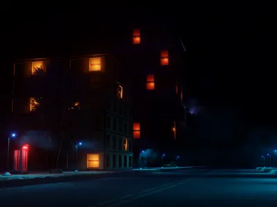 Dark Nighttime Urban Black/Dark Wallpaper 4K 6400x4800 Dark, Nighttime, Urban, Scene, With, Illuminated, Windows, And, Streetlights, Captured, Stunning, Ultra, Orange, Brown, Landscape, 4k
