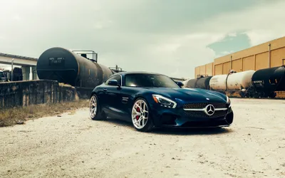 Sleek Black Amg Supercar Cars Wallpaper 4K 2048x1280 A, Sleek, Black, Mercedes-amg, Gt, S, Supercar, Parked, Outdoors, Near, Industrial, Tanks, White, Ultrawide, Full HD