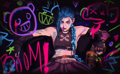Epic Jinx Wallpaper Abstract Wallpaper 4K 2048x1264 Hd, Pc, Desktop, Wallpaper, Featuring, Jinx, From, League, Legends, Show, Arcane, Surrounded, Red, Pink, Ultrawide, Full HD