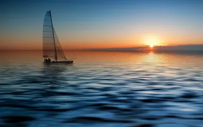 Dreamy Sailboat Wallpaper Nature Wallpaper 4K 2560x1600 Hd, Desktop, Wallpaper, Featuring, A, Sailboat, Gliding, Across, Calm, Water, Sunset, Capturing, Brown, Gray, Ultrawide, QHD