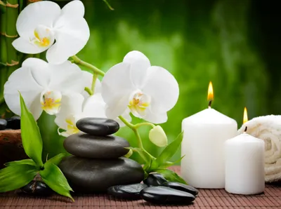Golden Serene Wallpaper Abstract Wallpaper 4K 4200x3130 Hd, Desktop, Wallpaper, Featuring, A, Serene, Spa, Scene, White, Orchids, Stacked, Stones, Landscape, 4k