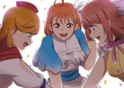 Ayumu Uehara Chika Abstract Wallpaper 4K 2500x1768 Ayumu, Uehara, Chika, Takami, Kanon, Shibuya, Anime, Love, Live, Desktop, White, Gray, Landscape, Full HD