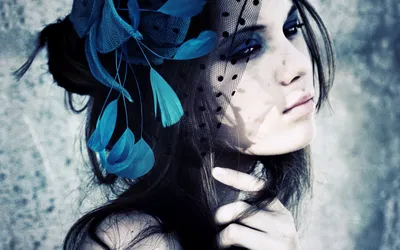 Artistic Woman Blue Flower Nature Wallpaper 4K 1920x1200 Artistic, Hd, Desktop, Wallpaper, Featuring, A, Woman, With, Striking, Blue, Flower, Accessory, White, Ultrawide, Full HD