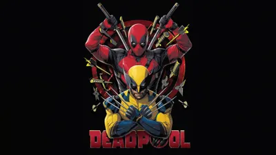 Epic Deadpool Wallpaper Black/Dark Wallpaper 4K 3840x2160 4k, Ultra, Hd, Pc, Wallpaper, Featuring, Deadpool, Standing, Behind, Wolverine, Both, Iconic, Red, Yellow, Ultrawide