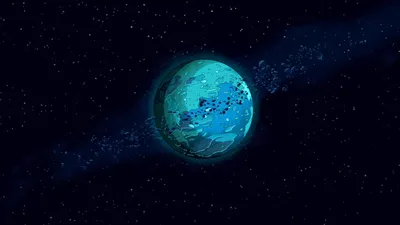 Detailed Blue Planet Space Space Wallpaper 4K 1920x1080 Hd, Pc, Desktop, Wallpaper, Featuring, A, Detailed, Blue, Planet, Space, Show, Rick, Yellow, Pink, Ultrawide, Full HD