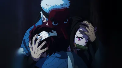 Sakonji Urokodaki Cradles Nezuko Kamado Black/Dark Wallpaper 4K 1920x1080 Hd, Pc, Wallpaper, Sakonji, Urokodaki, Cradles, Nezuko, Kamado, Dark, Forest, Anime, Scene, White, Gray, Ultrawide, Full HD