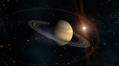 Sci Planet Saturn Its Space Wallpaper 4K 1920x1080 Hd, Sci‑fi, Desktop, Wallpaper, Featuring, The, Planet, Saturn, Rings, Glowing, Against, Starry, Gray, Purple, Brown, Ultrawide, Full HD