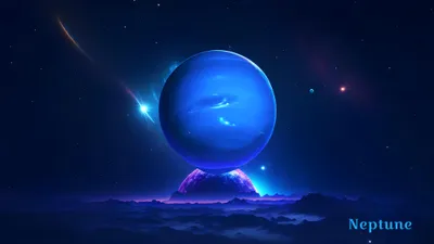Crisp Sci Wallpaper Space Wallpaper 4K 4096x2304 4k, Ultra, Hd, Sci‑fi, Desktop, Wallpaper, Showing, A, Vivid, Blue, Neptune-like, Planet, Pink, Yellow, Ultrawide