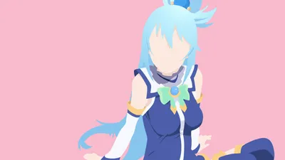 Minimalist Aqua Konosuba Anime God Minimal Wallpaper 4K 3840x2160 Minimalist, Aqua, Konosuba, Anime, Gods, Blessing, (god, Wonderful, World, Desktop, White, Ultrawide, 4k