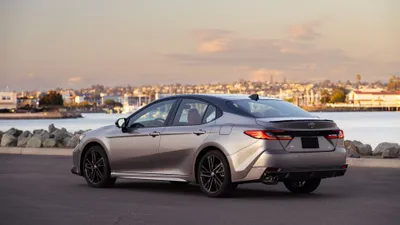 Vivid Camry Wallpaper Cars Wallpaper 4K 3840x2160 Hd, Desktop, Wallpaper, Featuring, A, Toyota, Camry, Xse, Parked, Waterfront, During, Twilight, Gray, Ultrawide, 4k