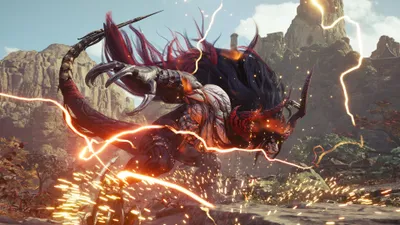 Horned Flaming Beast Lunging Lightning Games Wallpaper 4K 3840x2160 4k, Ultra, Hd, Pc, Desktop, Wallpaper, Of, A, Horned, Flaming, Beast, Lunging, Gray, Ultrawide