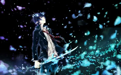 Rin Okumura Blue Exorcist Holding Abstract Wallpaper 4K 3840x2400 Hd, Desktop, Wallpaper, Of, Rin, Okumura, From, Blue, Exorcist, Holding, Kurikara, Amidst, Gray, White, Ultrawide, 4k