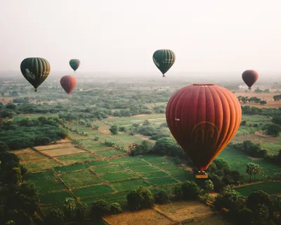 Serene Landscape Multiple Hot Nature Wallpaper 4K 2048x1638 Hd, Pc, Desktop, Wallpaper, Featuring, A, Serene, Landscape, Multiple, Hot, Air, Balloons, White, Square, Full HD