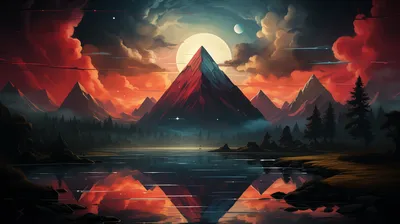 Radiant Majestic Wallpaper Nature Wallpaper 4K 2912x1632 Hd, Desktop, Wallpaper, Featuring, A, Majestic, Mountain, With, Vibrant, Red, Orange, Sunset, Ultrawide, QHD