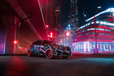 Golden Black Wallpaper Black/Dark Wallpaper 4K 1920x1280 Black, Infiniti, Qx70, Suv, With, Vibrant, Graffiti, Design, Parked, Under, City, Bridge, Brown, Landscape, Full HD