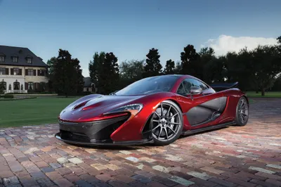 Red Mclaren Supercar Cars Wallpaper 4K 4000x2667 A, Striking, Red, Mclaren, P1, Supercar, Parked, On, Cobblestone, Driveway, Showcased, Ultra, Gray, Landscape, 4k