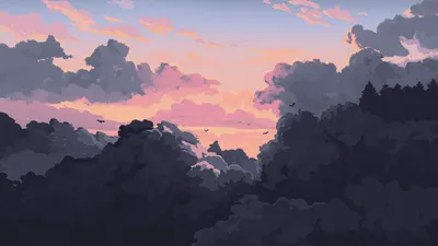 Vibrant Digital Wallpaper Nature Wallpaper 4K 3840x2160 Digital, Painting, Landscape, Artwork, 4k, Ultra, Hd, Pc, Desktop, Illustration, Layered, Gray, Pink, Ultrawide