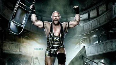 Muscular Wwe Wrestler Abstract Wallpaper 4K 1920x1080 Hd, Pc, Desktop, Wallpaper/background:, Muscular, Wwe, Wrestler, Hoisting, Steel, Chair, Amid, Wreckage, White, Ultrawide, Full HD