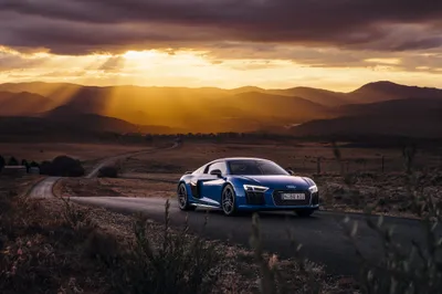 Crisp V10 Wallpaper Cars Wallpaper 4K 4096x2732 A, Stunning, Audi, R8, V10, Parked, On, Scenic, Road, Illuminated, Dramatic, Sunset, White, Landscape, 4k