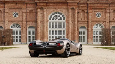 Pagani Huayra Front World Wallpaper 4K 3840x2160 A, Pagani, Huayra, Parked, In, Front, Of, An, Elegant, Brick, Building, Large, White, Ultrawide, 4k