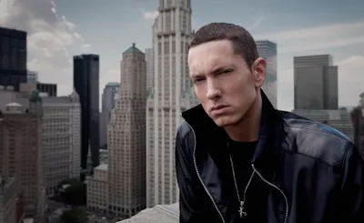 Calm Eminem Wallpaper World Wallpaper 4K 2209x1354 Hd, Desktop, Wallpaper, Featuring, Eminem, In, Front, Of, Cityscape, Towering, Buildings, Cloudy, Gray, Ultrawide, Full HD