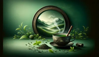 Dreamy Depicting Wallpaper Nature Wallpaper 4K 3584x2048 Hd, Desktop, Wallpaper, Depicting, A, Beautifully, Crafted, Scene, Green, Tea, Cup, Loose, Gray, Ultrawide, QHD