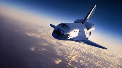 Space Shuttle Glides Space Wallpaper 4K 4000x2250 A, Space, Shuttle, Glides, Above, Cloud, Layers, In, Captured, Stunning, Ultra, Detail, Gray, Brown, Ultrawide, 4k