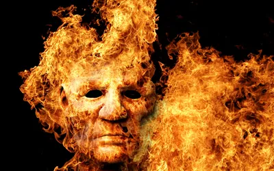 Serene Artistic Wallpaper Abstract Wallpaper 4K 1680x1050 An, Artistic, Hd, Wallpaper, Featuring, A, Fiery, Face, Engulfed, Flames, Creating, Striking, Orange, Ultrawide