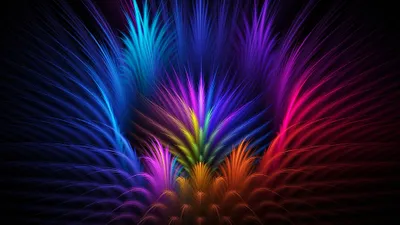 Vibrant Burst Neon Feathers Dynamic Abstract Wallpaper 4K 3840x2160 Vibrant, Hd, Desktop, Wallpaper:, Featuring, A, Burst, Of, Neon, Feathers, Dynamic, Abstract, Brown, Ultrawide, 4k