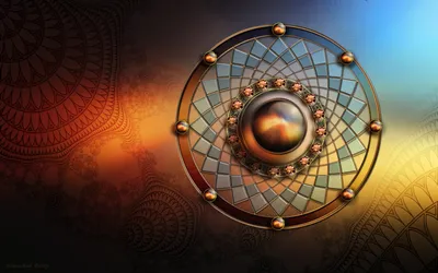 Dark Artistic Wallpaper Gradients Wallpaper 4K 1920x1200 An, Artistic, Hd, Wallpaper, Featuring, A, Circular, Jewelry, Design, Intricate, Tiled, Patterns, Orange, Gray, Pink, Ultrawide, Full HD