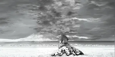 Black White Vinland Saga Nature Wallpaper 4K 6912x3456 Black, And, White, 4k, Ultra, Hd, (vinland, Saga), Desktop, Depicting, Warrior, Standing, Gray, Ultrawide