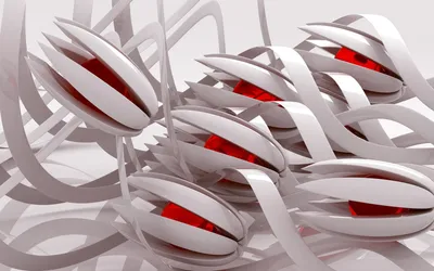 Cgi Abstract Intertwined White Abstract Wallpaper 4K 1920x1200 Hd, 3d, Cgi, Abstract, Desktop, Wallpaper, Featuring, Intertwined, White, Ribbons, Red, Glowing, Ultrawide, Full HD