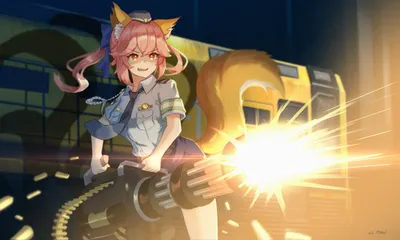 Minigun Uniform Caster Abstract Wallpaper 4K 2413x1447 Minigun, Uniform, Caster, Fate/grand, Order, Anime, Fate, Grand, Desktop, Black, White, Ultrawide, Full HD